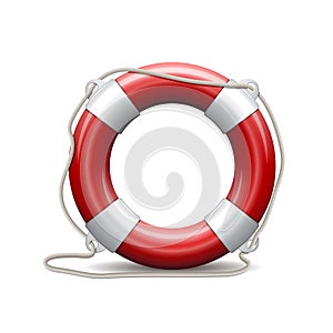 Red life buoy.