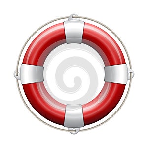 Red life buoy. photo