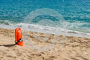 Red lifeguard buoy