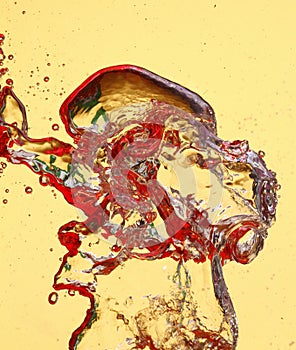 Red light on air bubble