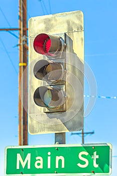 Red light Barstow photo