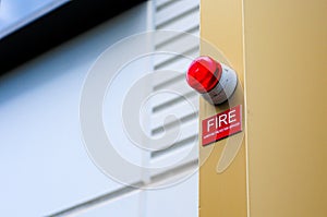 A red light fire alarm