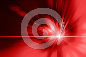Red light laser flare abstract for background