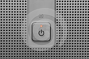 Red light power button in electronic device