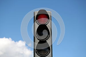 Red light-signal of traffic light