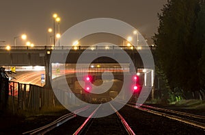 Red Light Train Tracks