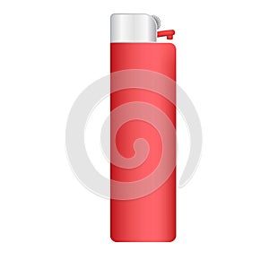 Red lighter icon, realistic style