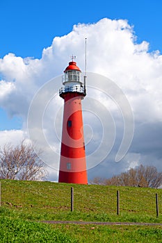 Red lighthouse in Holland