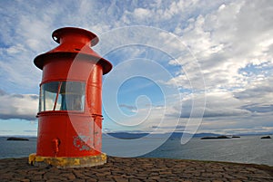 Red Lighthouse Iceland
