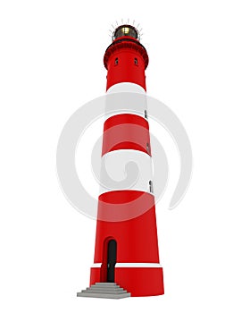 Red Lighthouse Isolated