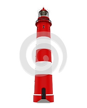 Red Lighthouse Isolated