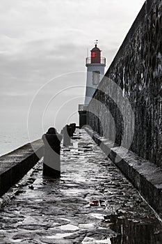Red lighthouse of la Chaume photo