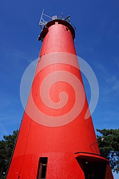 Red lighthouse - view from below
