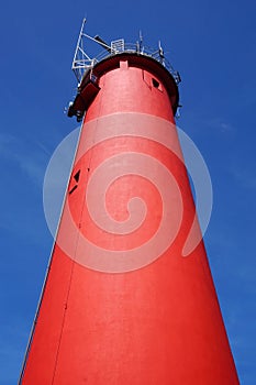 Red lighthouse - view from below