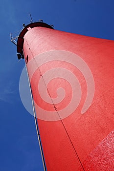 Red lighthouse - view from below