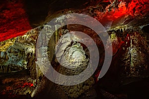 Red lights in Prometheus Cave