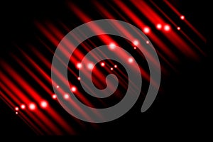 The red ligth on black abstract background