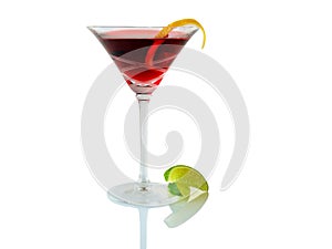 Red lime cocktail