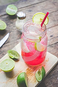 Red Lime Soda Soda beverage A mixture of Red nectar, salt, lemon