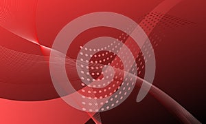 red lines curves wave with soft gradient abstract background