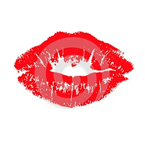 Red lips kiss