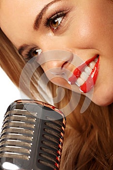 Red Lips And Microphone