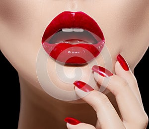 Red Lips and Nails