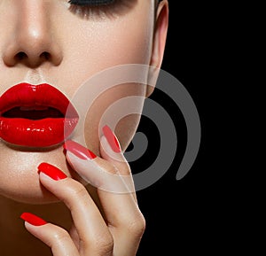 Red Lips and Nails