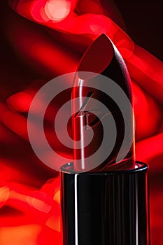 Red lipstick with the letter K on it