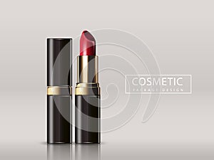 Red lipstick mockup photo