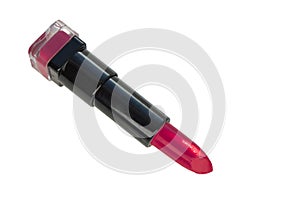 Red lipstick, outdoor tube, isolated on white background