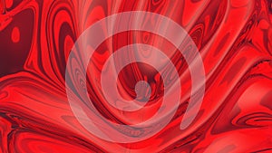 Red liquid background. Paint wave. Fluid art. Abstract illustration, 3d rendering.