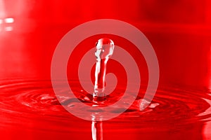 Red Liquid Droplet Splash