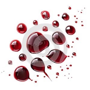 Red Liquid Drops Abstract Background