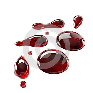 Red Liquid Drops Abstract Background