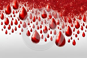 Red liquid drops.