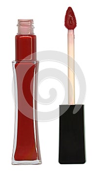 Red Liquid Glossy Lipstick Bottle and Application Wand