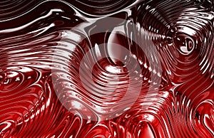 Red Liquid Metal Texture