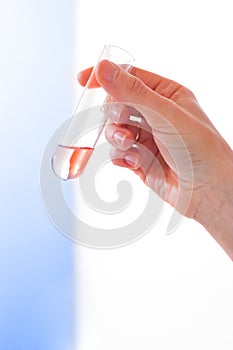 Red liquid in test-tube