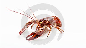 Red lobster, crayfish on a white background