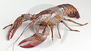 Red lobster, crayfish on a white background