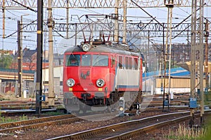 Red locomotive