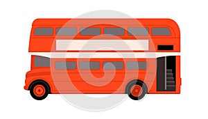 Red london bus,vector illustration,profile