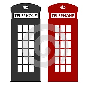 Red London Street Phone Booth vector