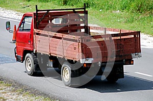 Red lorry