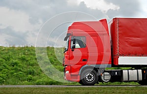 Red lorry