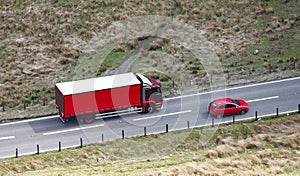 Red lorry photo