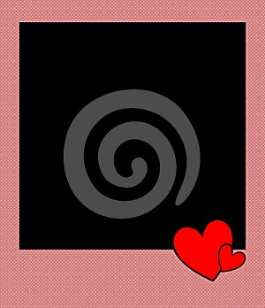 Red Love Photo Frame with dotted Pattern 24