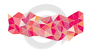 Red Low Poly Geometric Background - Abstract Faceted Triangle Art, vector design Generative AI