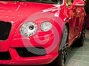 Red luxury car